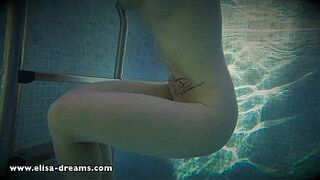 Sexy and naughty in a pool porn video