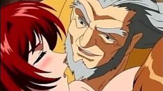 Hot anime redhead enjoys sex toy porn video